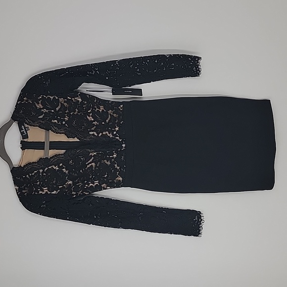NWT. Lulu's swoon-er or later black long sleeve lace dress size xs - Picture 5 of 12